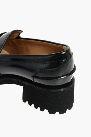 Leather Penny Loafers with Rubber Sole