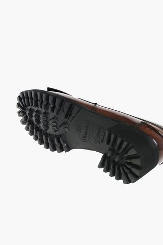 Polished Fumé-leather COLLEEN Loafers with Tassels