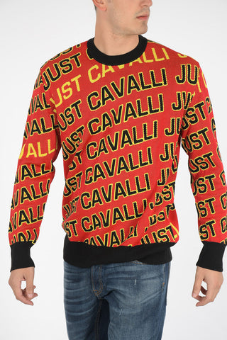 all over logo crew-neck sweater