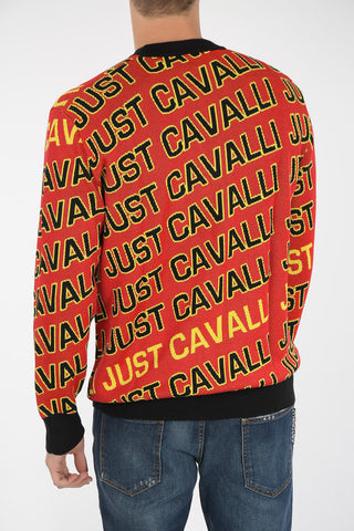 all over logo crew-neck sweater