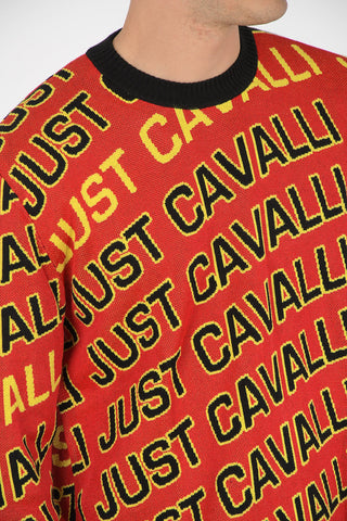 all over logo crew-neck sweater