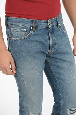 18cm Mid-rise waist distressed jeans