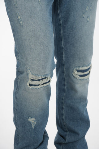 18cm Mid-rise waist distressed jeans