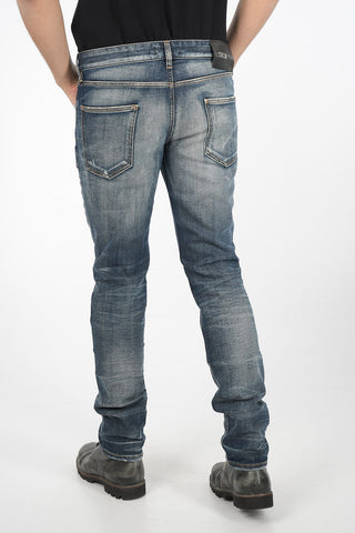 18cm stretch denim stone washed jeans