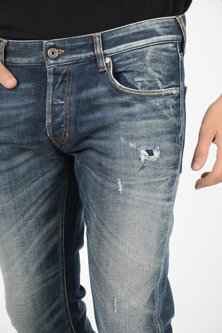 18cm stretch denim stone washed jeans