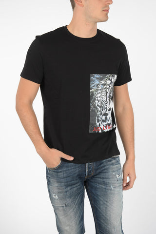 t-shirt girocollo stampa tigre