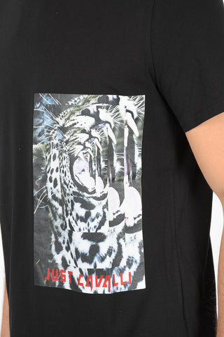 t-shirt girocollo stampa tigre