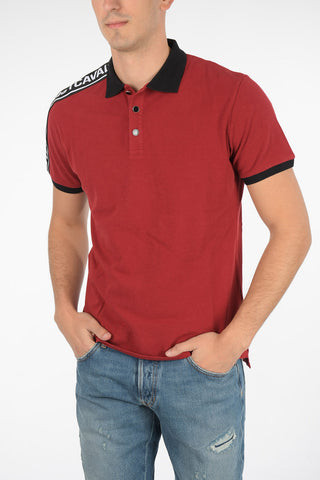 piquè cotton polo shirt with logo side band