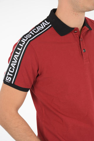 piquè cotton polo shirt with logo side band