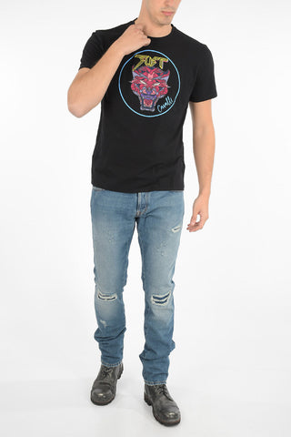 t-shirt girocollo con stampa