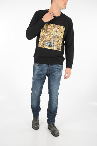 tiger printed crew-neck sweatshirt