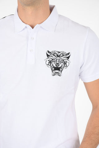piquè cotton 3 button polo shirt