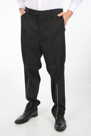 pantalone con passanti e zip alla caviglia