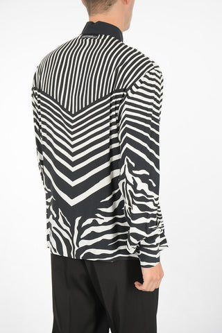 classic collar striped shirt