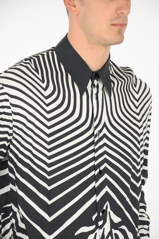 classic collar striped shirt