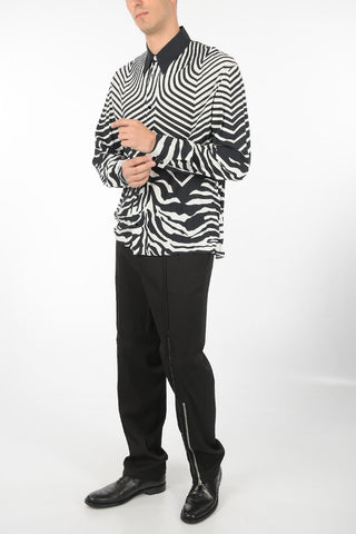 classic collar striped shirt