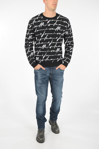 all over logo crew-neck sweatshirt