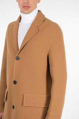 Virgin Wool Single Breasted Coat