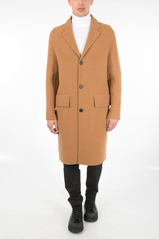 Virgin Wool Single Breasted Coat