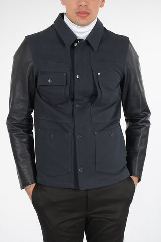 Jacket with Leather Sleeves