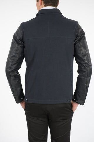 Jacket with Leather Sleeves