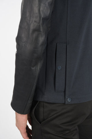 Jacket with Leather Sleeves