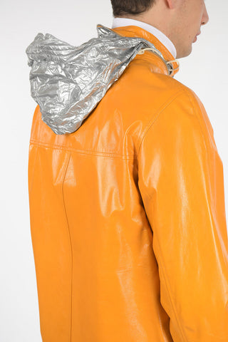 Leather Hoodie Jacket