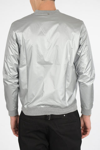 Waxed Fabric V-neck Sweatshirt