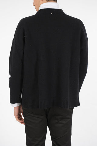 Virgin Wool Sweater with Cut Out Details