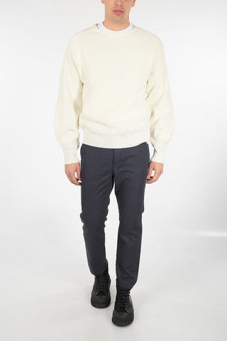 Crewneck Sweater with Silk Details