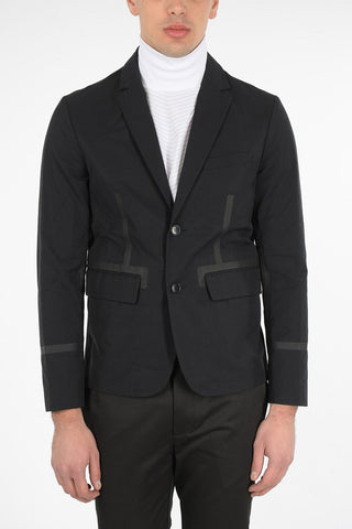 Cotton and Nylon Single Breasted Blazer