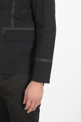 Cotton and Nylon Single Breasted Blazer
