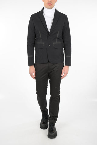 Cotton and Nylon Single Breasted Blazer