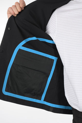 Cotton and Nylon Single Breasted Blazer