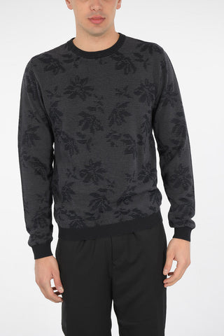 Maglia In cotone e Cashmere a Fiori