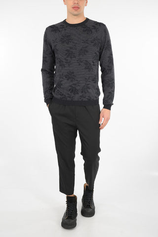 Maglia In cotone e Cashmere a Fiori