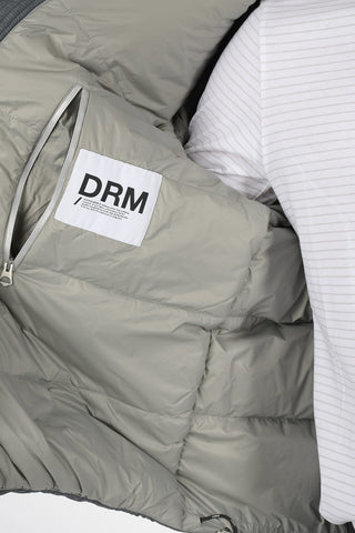 Down Jacket with Corduroy Sleeves