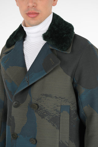 Embroidered Double Breasted Coat