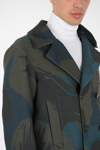Embroidered Double Breasted Coat