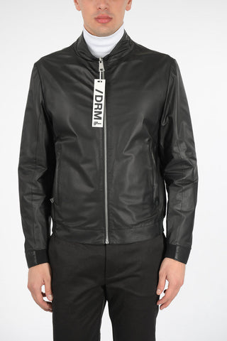 Leather Jacket with Zip Closure