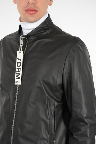 Leather Jacket with Zip Closure