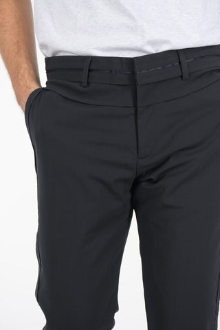 Pantalone Piping in Lana Vergine