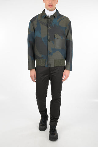 Cappotto Crop In Lana Vergine Ricamato