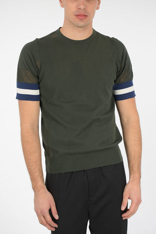 Stretch Cotton Openwork Sweater