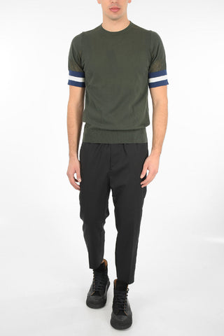 Stretch Cotton Openwork Sweater