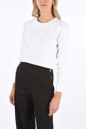 cropped crew-neck sweatshirt