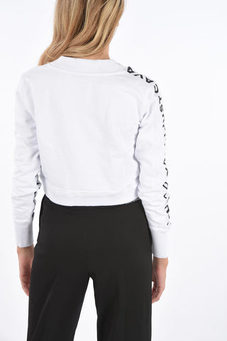 cropped crew-neck sweatshirt
