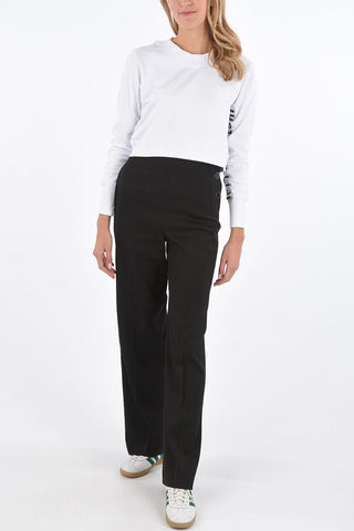 cropped crew-neck sweatshirt