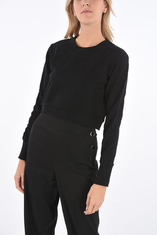 cropped crew-neck sweatshirt