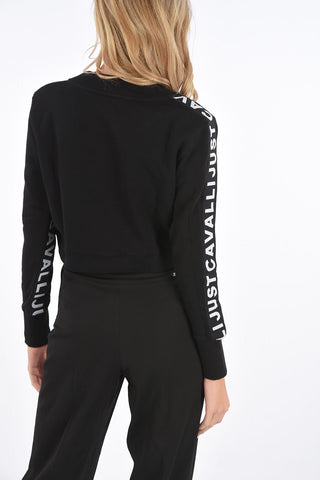 cropped crew-neck sweatshirt